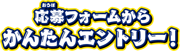 応募フォームから簡単エントリー
